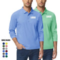 Custom Fishing Shirts Custom Logo Turndown Collar Button Polo Shirt Quick Dry Breathable Long Sleeve Men'S Polo Shirts
