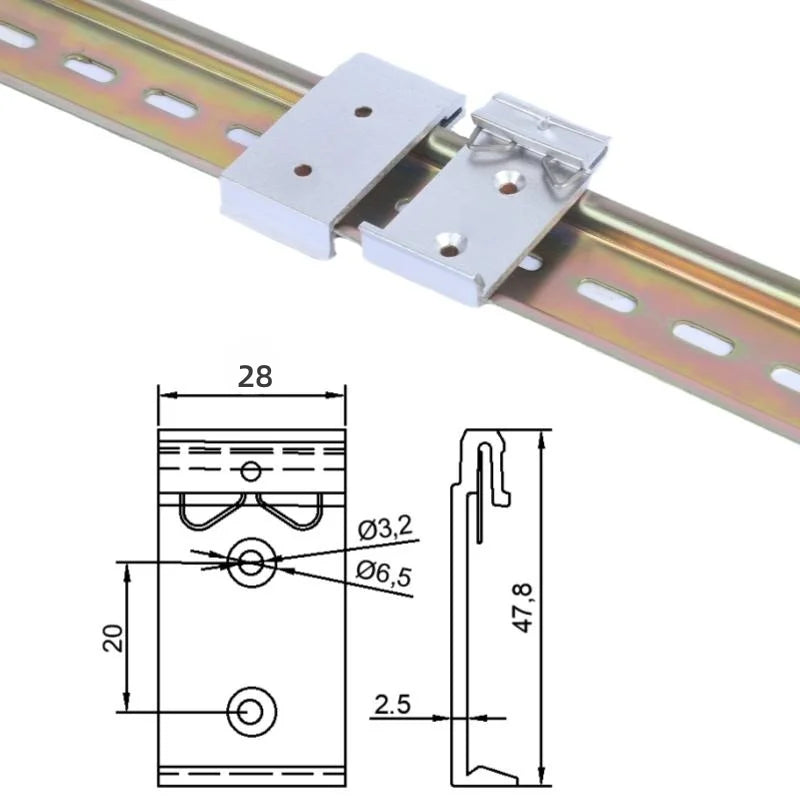 Black Aluminum Alloy Guide Rail Fastening Snap Hook Locking Buckle for Rail Installation