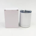 304 Stainless Steel 10 oz White Low Ball Vacuum Insulated Double Wall Eco-Friendly Sublimation Tumblers with Lid