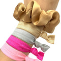 20 Colors Pack of  50 Each Satin Scrunchies and Knotted Hair Tie Headwear Hot Sale Elastic Hair Band Girls Ponytail Holder