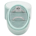 Wholesale Light Green Single Double Ring Oval Velvet Ring Box Engagement Marriage Proposal Confession Wedding Ring Box