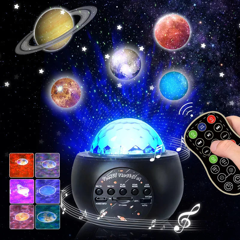 Star Light Projector 32 Colors Light Mode Wide Area Projection LED Star Starry Light Projector Lamp Wireless Speaker
