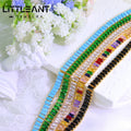 Non Tarnish Diamond Bracelet Jewelry Set 18k Gold Plated Zircon Tennis Necklace Set for Women