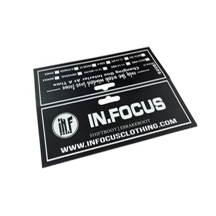 Black and White Folded Bag Topper Label Custom Header Packaging for Plastic Bag with Offset Paper and Cardboard