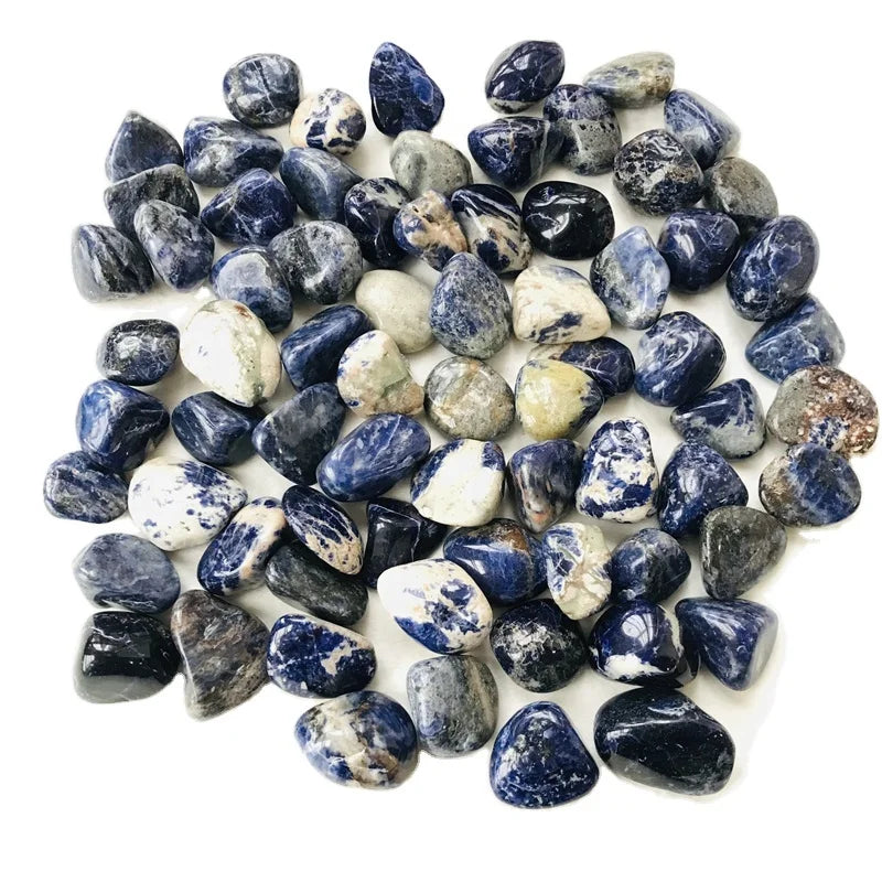 Wholesale High Polished Blue Sodalite Tumbled Stone Crystal Gravel Palm Stone healing