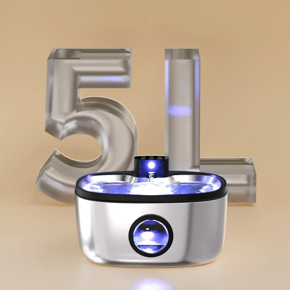 New Design Automatic Sensing Stainless Steel Pet Dog Cat Water Fountain Pet Cat Water Fountain for Cat Dog with UVC and Filter