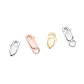 WHOLESALE PRICE 100% Real 925 Sterling Silver 8/10/11 mm Rectangle Lobster Clasp Jewelry Findings Connector Components for DIY