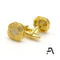Retro Gold Silver Rhinestone Cufflinks for Men Brass Material for Wedding or Gift Stylish Tie Clips