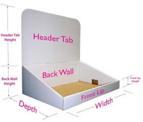Custom Folding Corrugated Board Paper Box with Matt Lamination Eco-friendly Durable Counter/Table Display Stand Handle Included