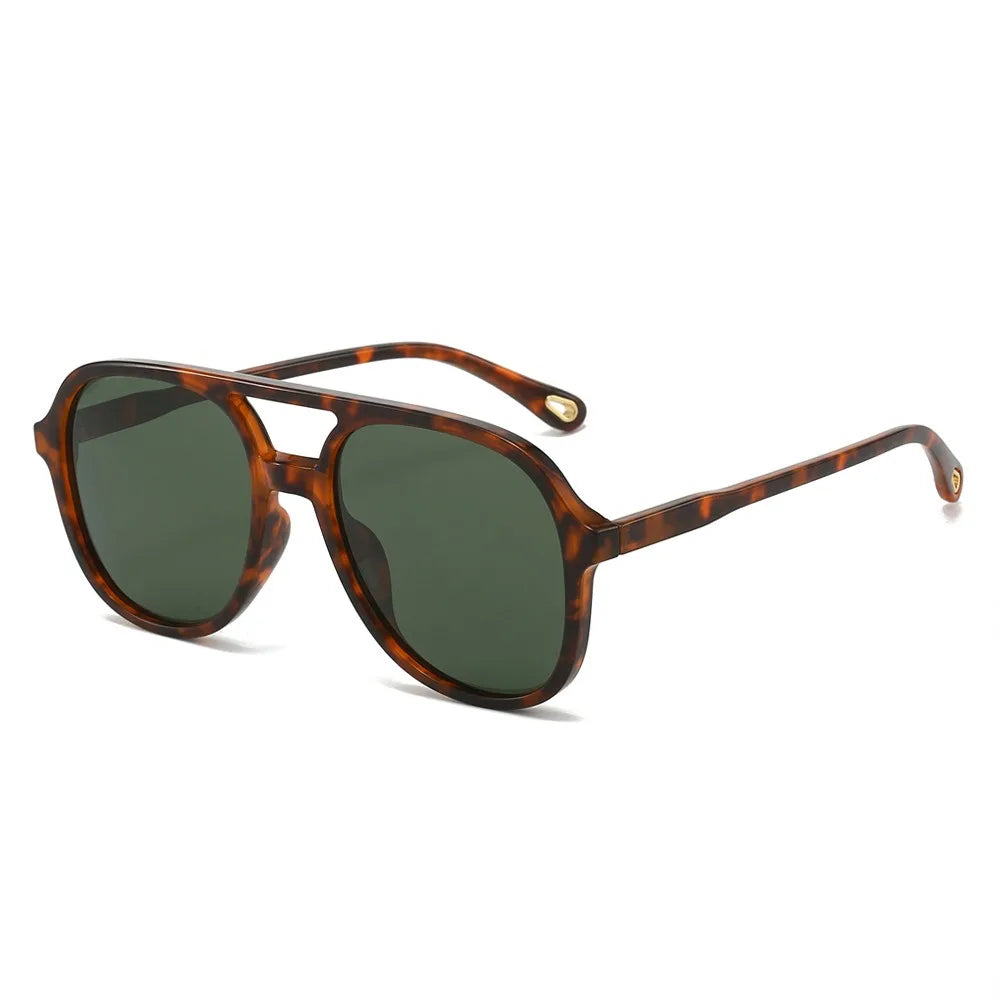 XY-9708 Hot Sale Vintage Sunglasses Unisex Retro Double Bridge Polarized Sunglasses for Men Women