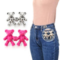 Custom Waist Cute Fancy Sublimation Removable Instant Jeans Pin Buttons Adjustable Bear Buttons for Pants