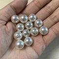 Premium Shiny 8mm 10mm 12mm One-Hole Crystal Glass Pearls Half-Drilled Imitation Pearls for Jewelry Making Loose Findings