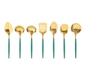 Kitchen Accessories 7 Pieces Pack Food Grade Color Plated 304 Stainless Steel Kitchen Utensils Set for Cooking