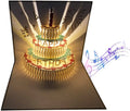 3D Handmade Paper Birthday Card with Auto Play Music and LED Lights Birthday Cake Design Leenice Le307
