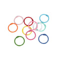 Metal Alloy Multicolor 30mm Multi-Purpose Spring Bearing Snap Hooks Binder Rings Color Book Binding Ring