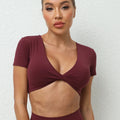 New High Quality Yoga Gym Workout Crop Top Custom logo Yoga Short Sleeve Crop Top for Women