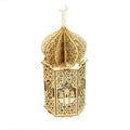 DIY Islamic Mosque Eid Mubarak Kaaba Laser Carving Wooden Lantern Night Light for Muslim Ramadan Decorations