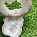 Wholesale Natural Crystal Agate Cluster Slices  Mineral Specimen White Agate Geode Cave Slice