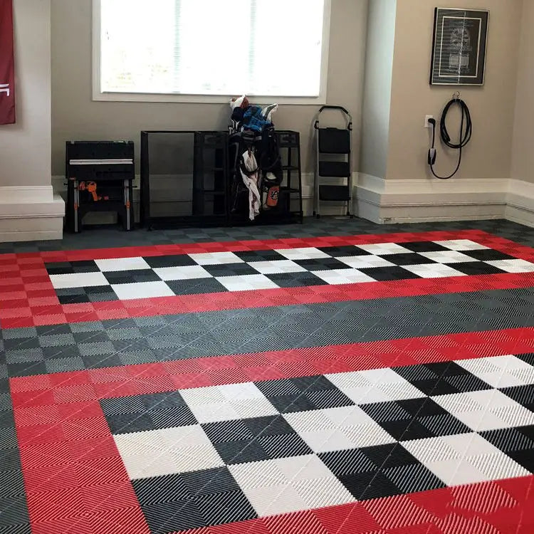 Modular PVC Floor PP Interlocking Garage Floor Tiles Rubber for Warehouse Plastic Flooring Mats