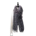 MWFur Fur Long Style Scarf Shawl for Ladies Fashion Winter Luxury Fox Fur Scarf Fox Hair Shawl