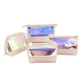 Laser PVC Clear Makeup Organizer Bag Iridescent Holographic Cosmetic Toiletry Pouch Bag for Women