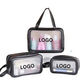 Novation Transparent PVC Travel for Toiletry Bag Large Capacity Waterproof Foldable for Pink Black Cosmetic Hanging Makeup Bag Z
