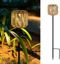 Modern Handmade Weaving Solar Pathway Lights for Outdoor Garden Waterproof LED Landscape Decoration for Patio Yard Garden