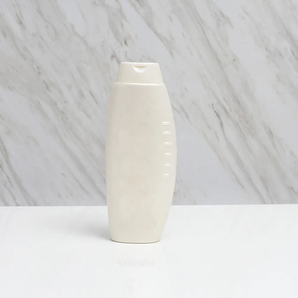 Flip Cap Empty Shower Gel Shampoo Bottle Plastic Light Yellow HDPE Liquid Soap Hot Stamping Easy Open End Skin Care Packaging
