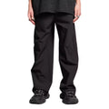 On Sale Men's Casual Nylon Wide Leg Track Pants Breathable Knitted Mid Waist Flat Front Drawstring Closure Loose Fit Streetwear
