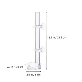 Shrimp Feeding Dish Acrylic Shrimp Food Feeder with 6cm Dish Bowl for Aquarium Fish Tank Fish Food Feeding Tube