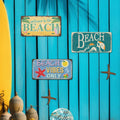 Wholesale Tropical Oasis Serenity by the Sea Iron Plate Sand and Sea Vintage Sign Wall Decor with Beach Themes
