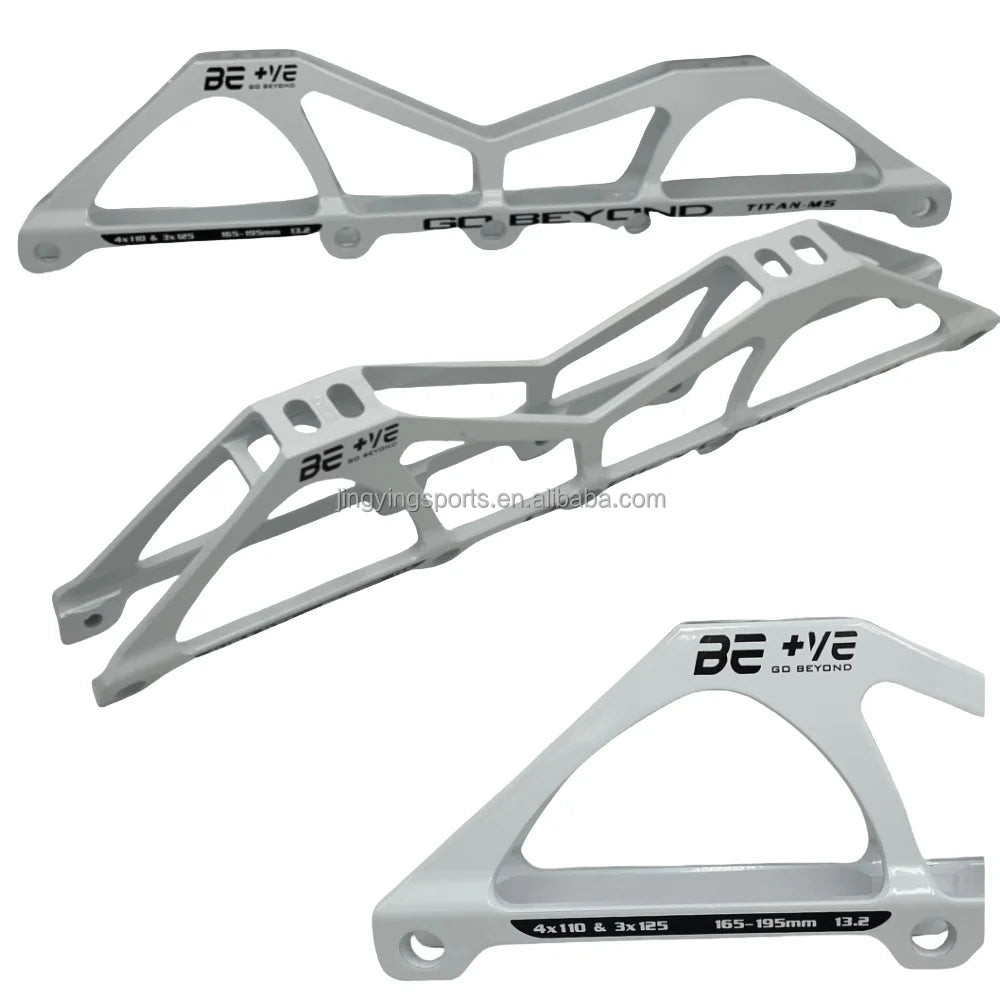 Jingying 2025 Aluminum MaterialSurface Aerodynamics Light Weight 4 Wheels Inline Speed Skate Chassis Bracket