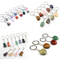 New Product Various Keychain Mixed Natural Quartz Crystal Keychain for Gift