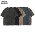 Wholesale Custom Unisex Vintage Oversized 100% Cotton T-Shirt Heavyweight Long Loose Fit Washed Neck T-shirts