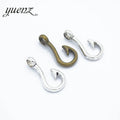 YuenZ Antique Silver Plated Fish Hook Charms Metal Pendants for Jewelry Making DIY Handmade Craft 31*16mm H19