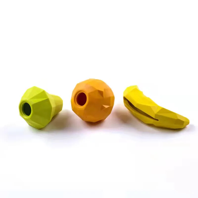 Promotes Pet Cat Dog Healthy Teeth & Gums Interactive Training Dog Toys Holding Treat Play Fruits Dog Toy