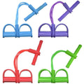 Multifunctional 4 Tubes Latex NBR+TPE Durable Portable Indoor Foot Pedal Elastic Pull Rope Fitness Resistance Bands for