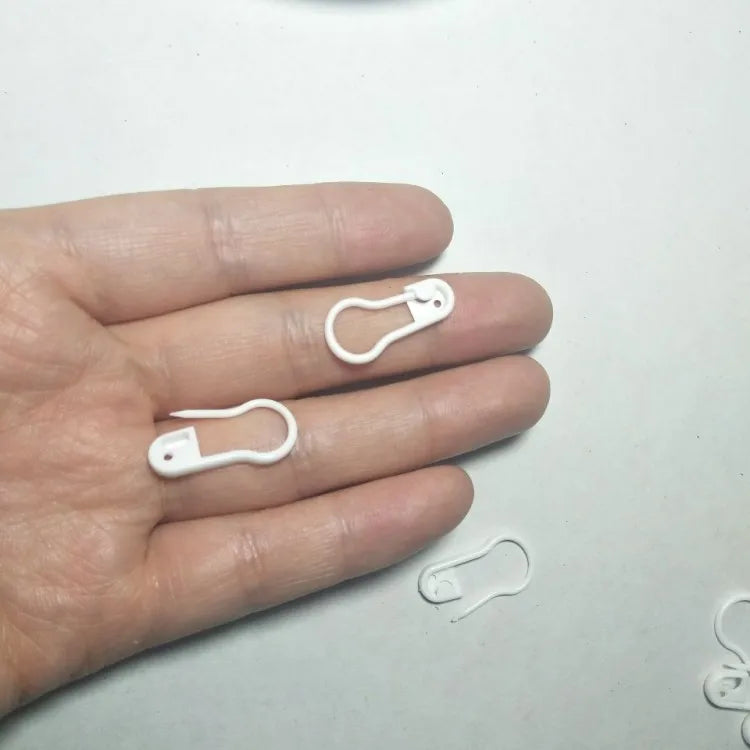 1000pcs White Plastic Simple Durable Environmental Friendly 28mm Crochet Locking Stitch Markers Bulb Shaped Sewing Accessories