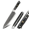 Hot Seller Amber Black Stone Handle Chefs Knife 8 Inch Professional Chef Knife Japanese Vg 10 Chef Knife