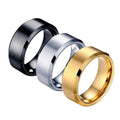 High Quality Luxury Top Fashion Grind Arenaceous Frosted Stainless Steel Ring Zircon Rings for Men