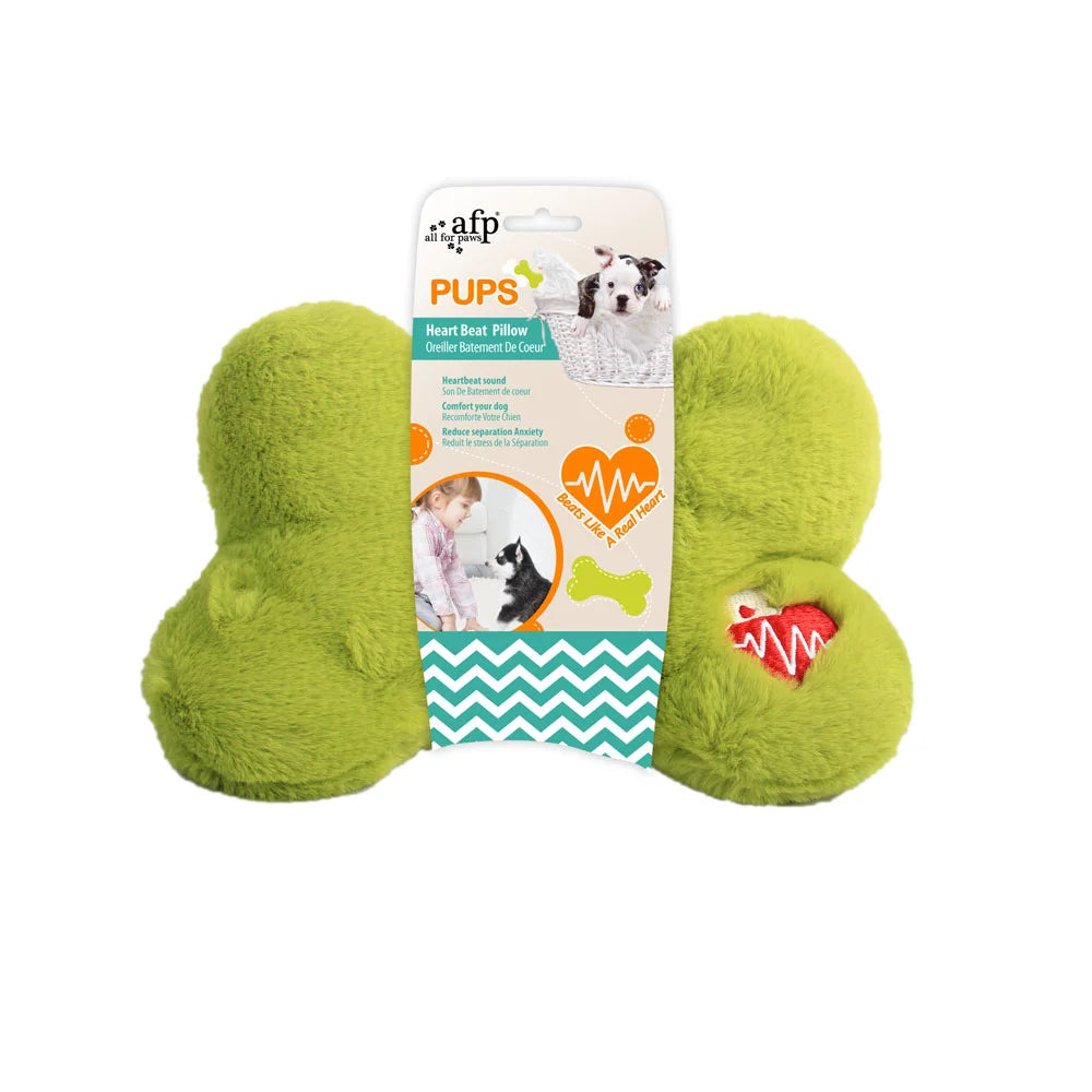 AFP Heart Beat Pillow Plush Pet Toys Comfortable Behavioral Training Aid Toy Heart Beat Soothing Plush Toy