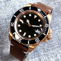OEM Tandorio NH35A Cusn8 Bronze 40mm Automatic Men Watch 200m Waterproof Sapphire Crystal 120 Clicks Rotating Bezel