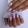 Custom Logo 24pcs Gel Press on Nails Gel Powder Fake Nails Wholesale Medium Nails Press on Tips With Glue