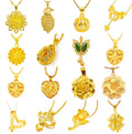 Gold Flower Pendant Wholesale Plated  Gold Jewelry  Necklace Gold Plated Jewelry