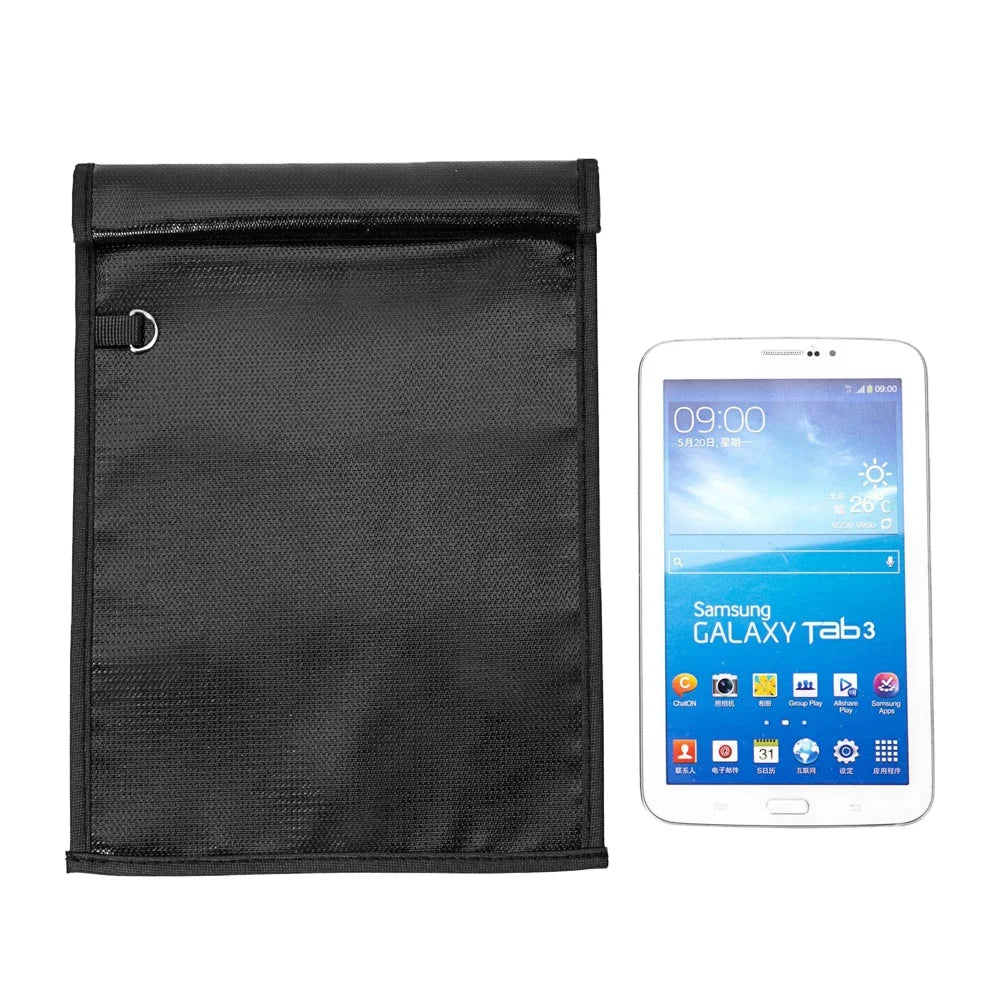 Wholesale Digital Printing Fireproof Glass Fibre Faraday Bags for Credit Cards Car Keys Phones Laptops with RFID Protection