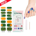 Factory Supplier's New Designs Custom 3D Plastic Gel Nail Sticker Wraps Semi-Cured Full Nail Polish Strips
