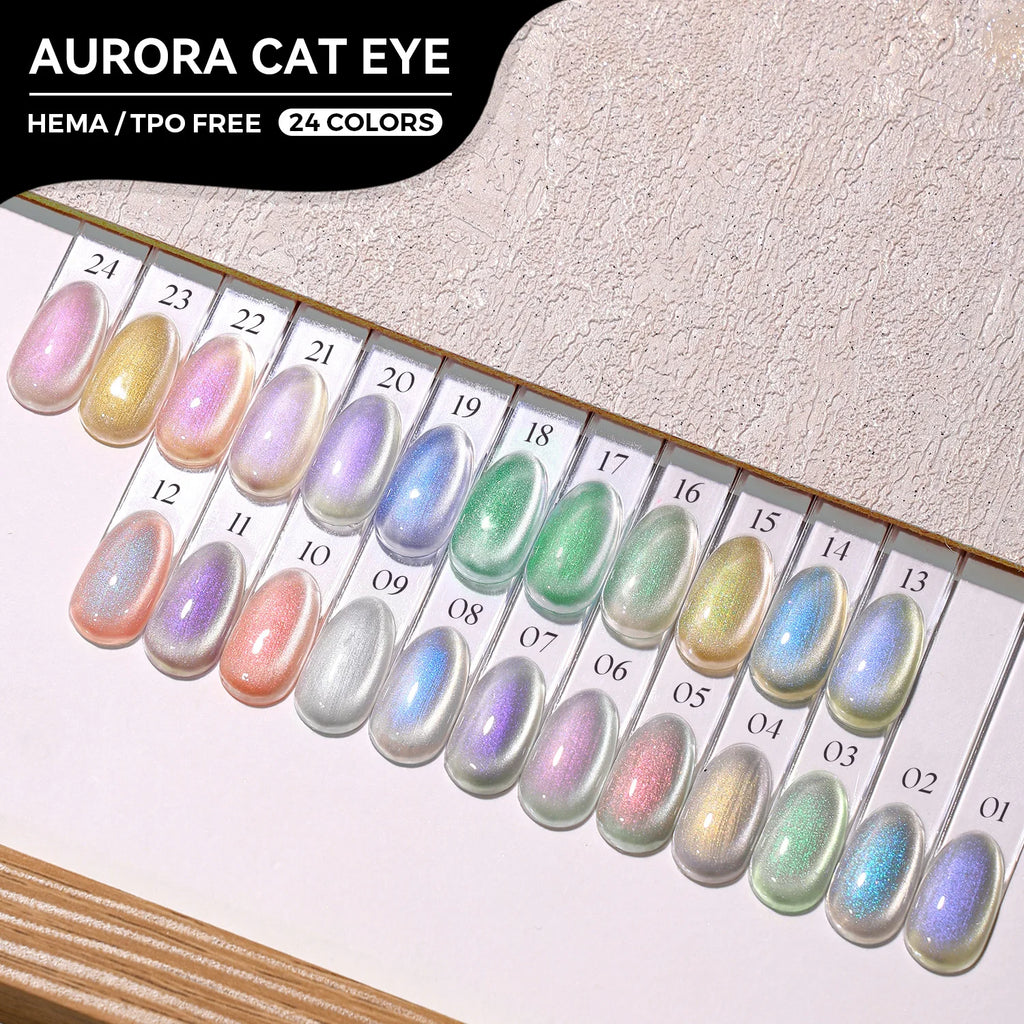 JTING Aurora Shell Cat Eye Gel Polish 24colors Hema Free Tpo Free OEM ODM Cat Eye Gel Nail Polish Private Label Free Custom