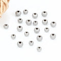 Factory Price Wholesale Stainless Steel Frosted Round Shape Balls Positioning Beads DIY Jewelry Findings Stainless Steel Beads