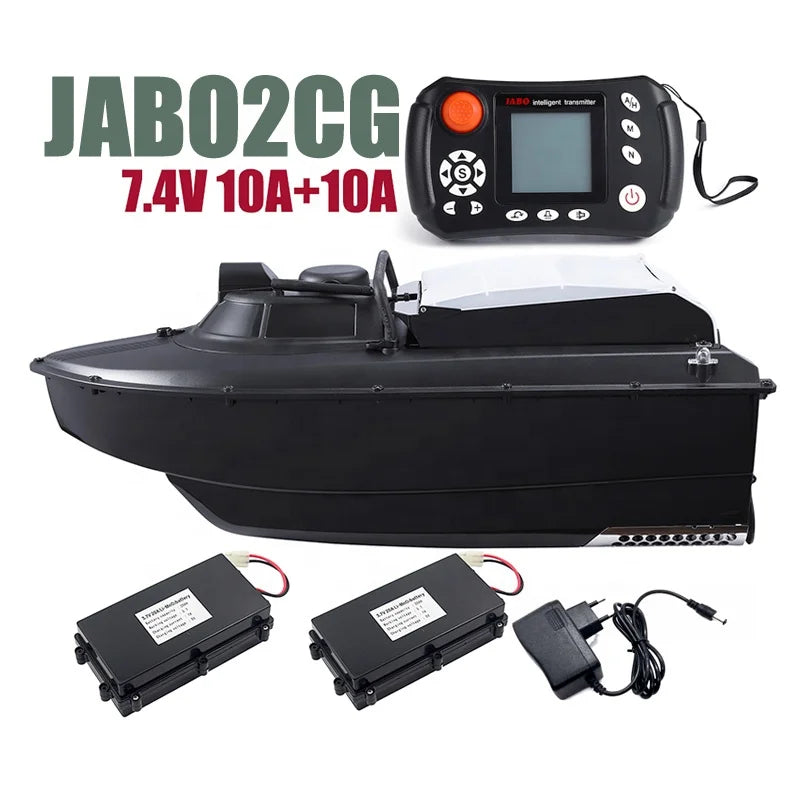 Europe Germany Warehouse JABO2 2CG 7.4V10A Dual Battery 16 Baiting Items Sonar Fish Finder Fishing Parts Autopilot Bait Boat Gps