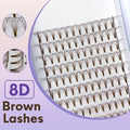 Brown 8D 0.07mm Premade Volume Fan Eyelash Extension Faux Mink Heat Bonded Lashes